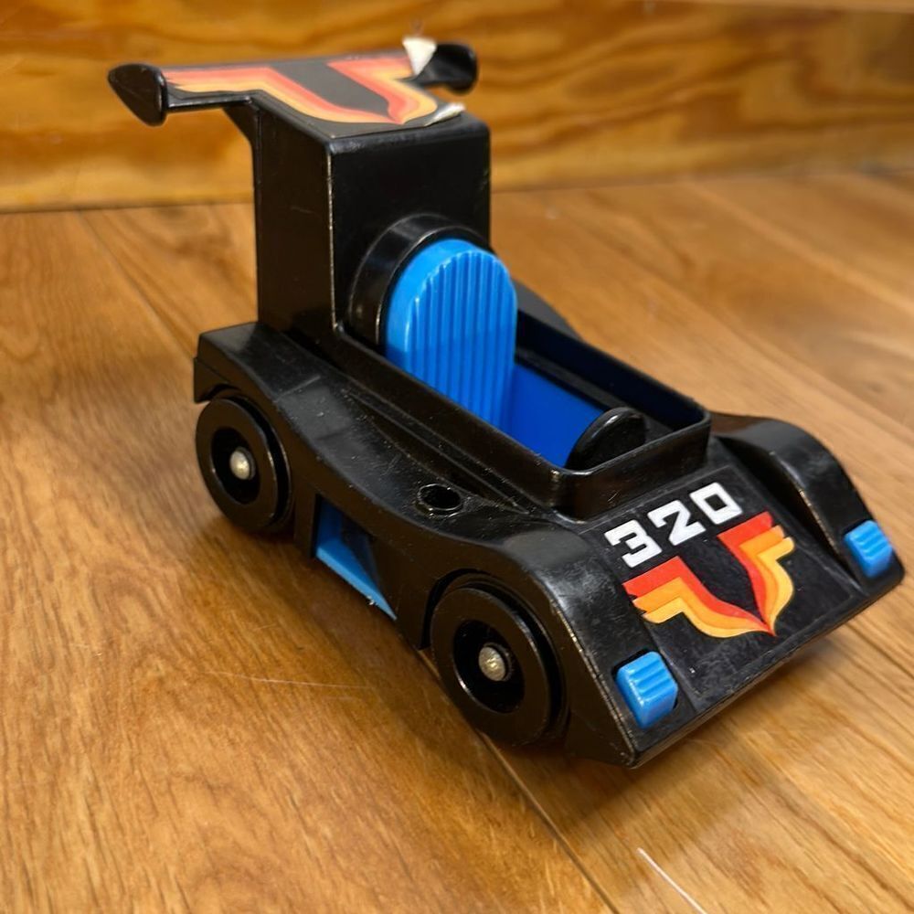 1978 fisher price black and blue vintage race car